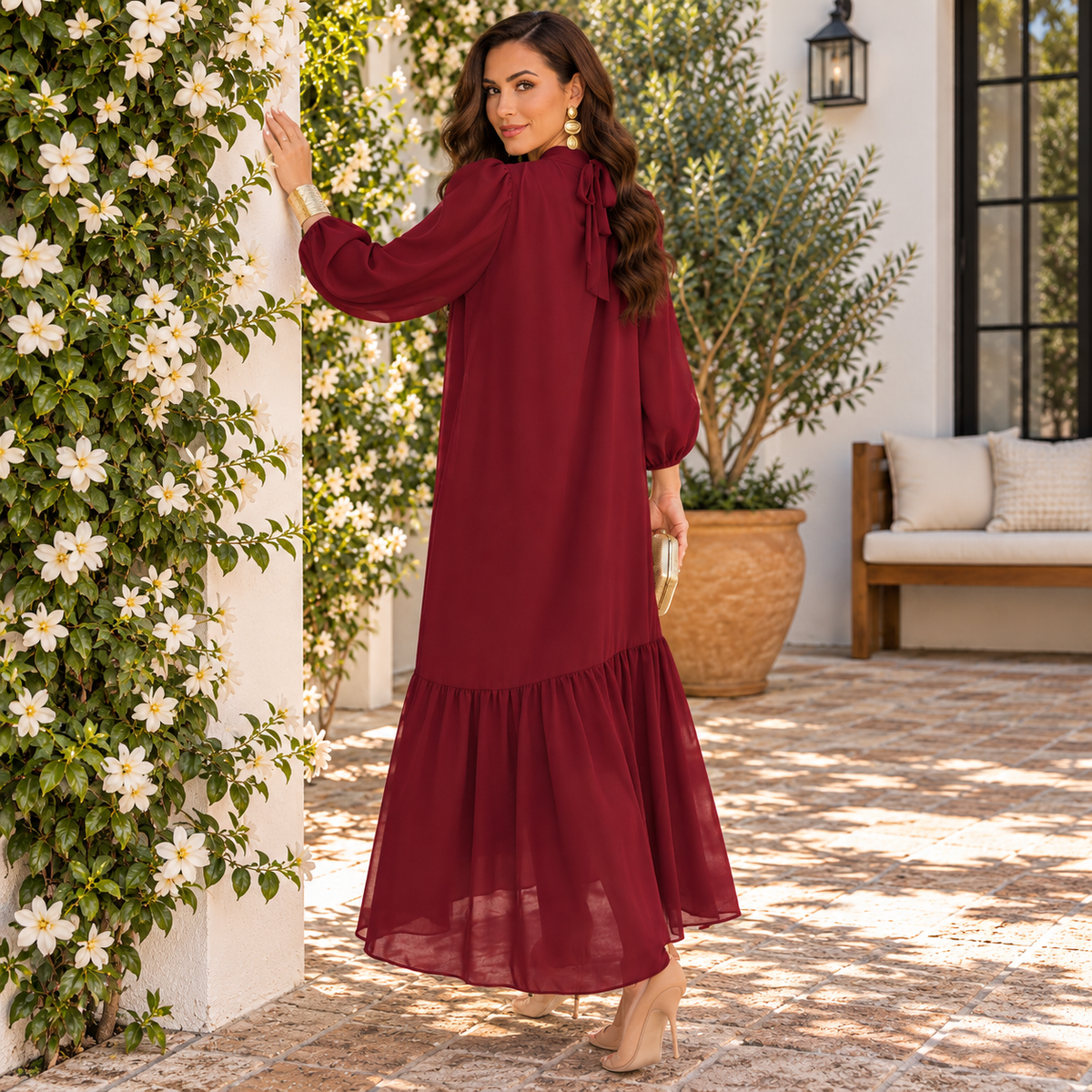 Vestido Nekane Burdeos