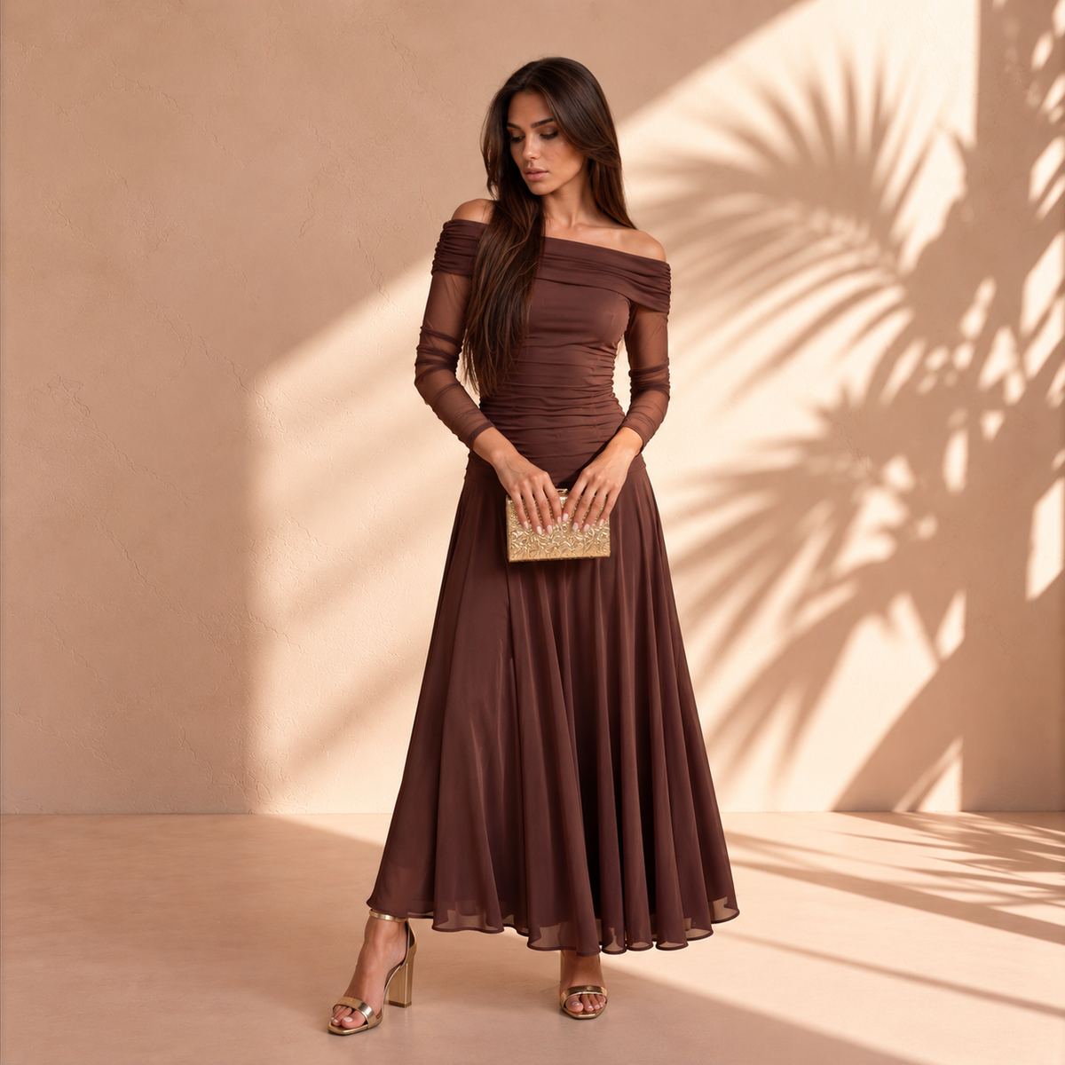 Vestido Teresa Marrón