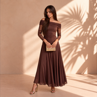 Vestido Teresa Marrón