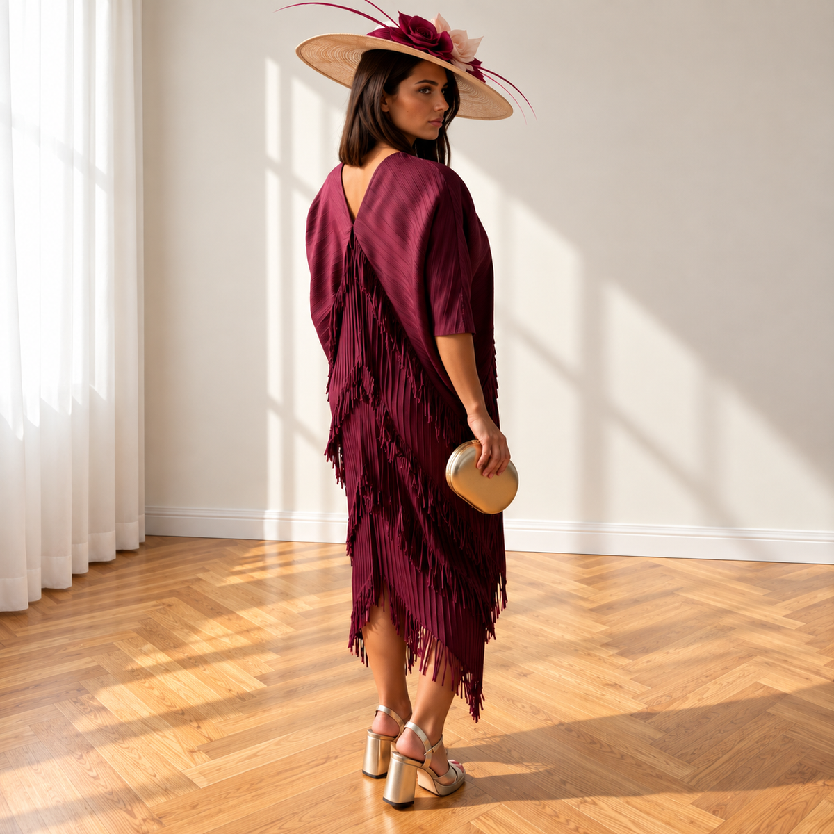 Vestido Etenia Burdeos