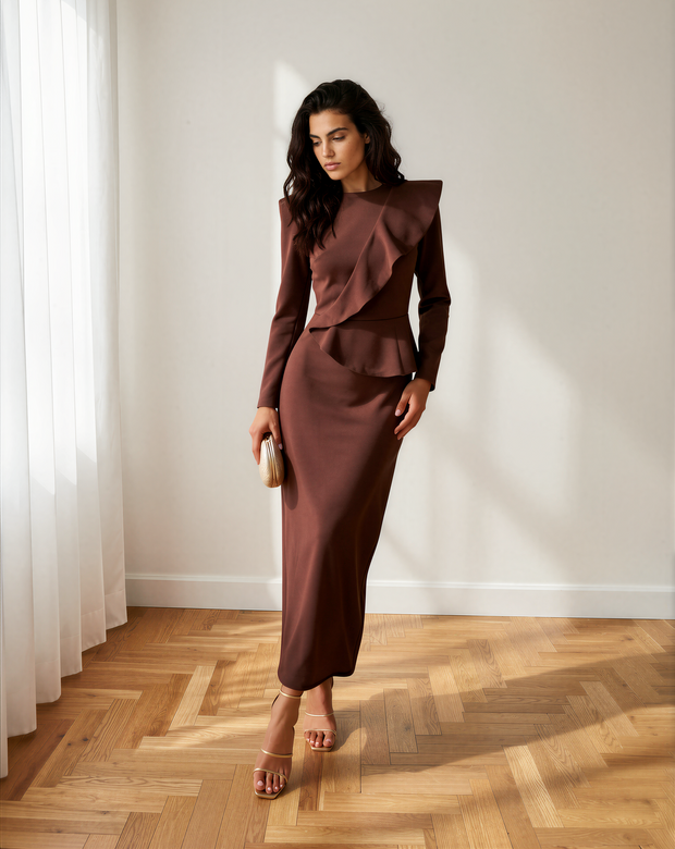 Vestido Allegra Marrón