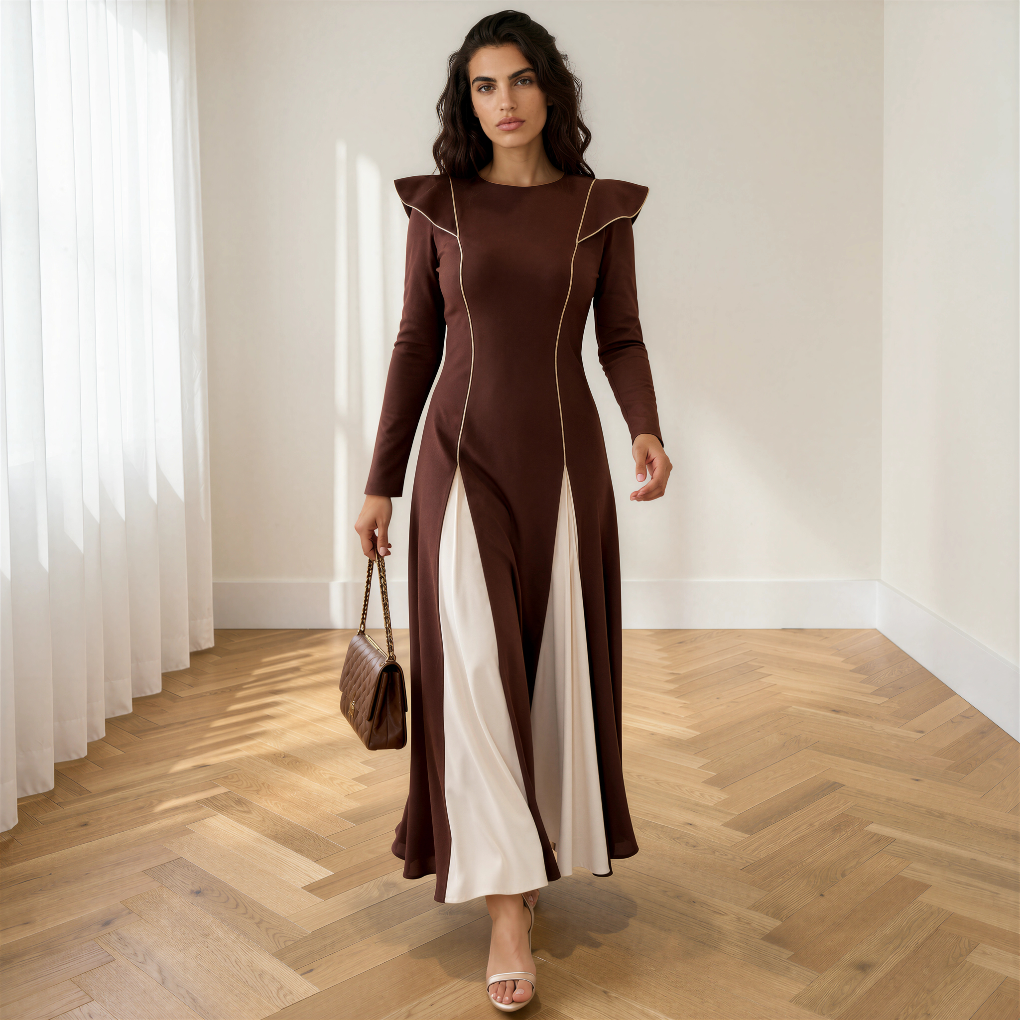Vestido Martina Marrón