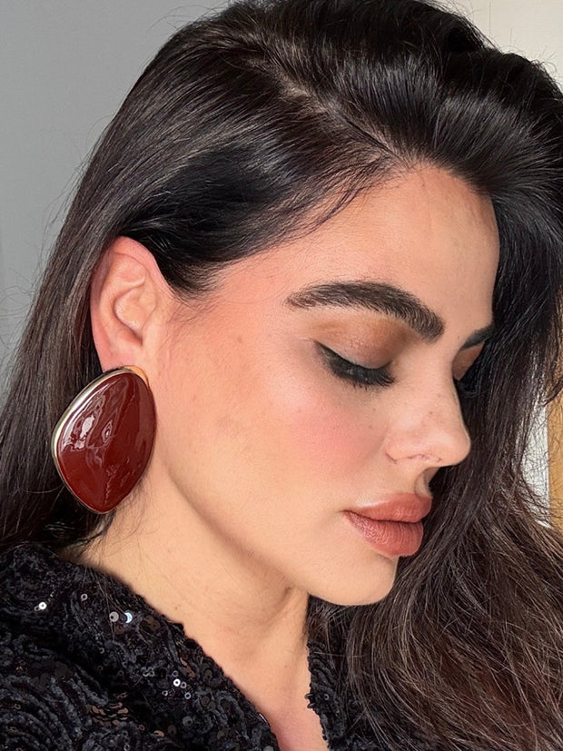 Pendientes Eleonora marrón