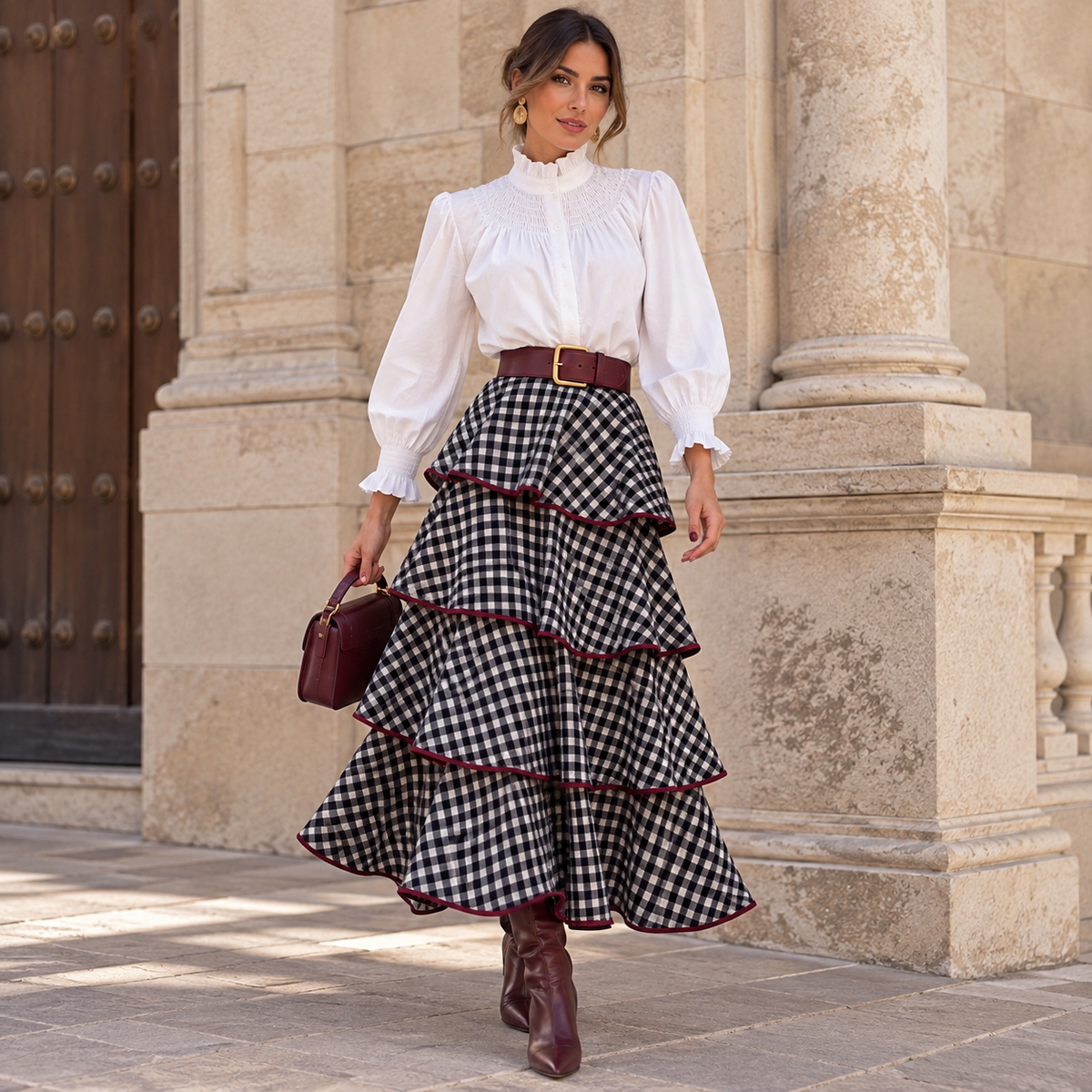 Falda Verona Blanco&negro