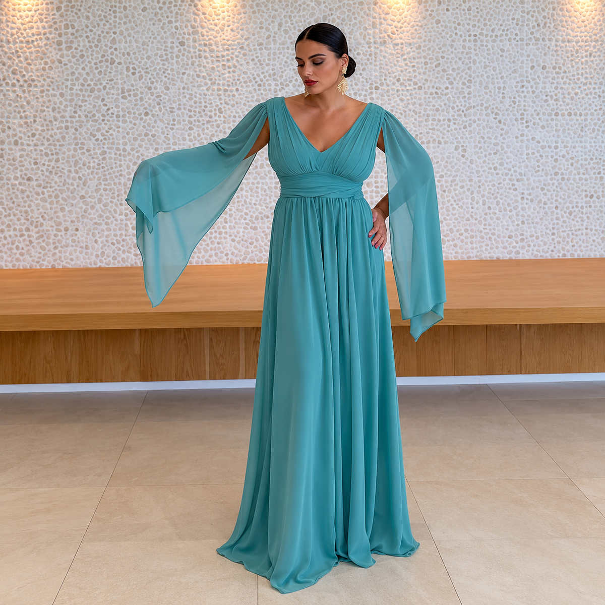 Vestido Telma Agua Marina