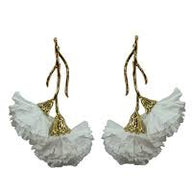 Pendientes claveles Blancos