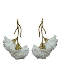 Pendientes claveles Blancos
