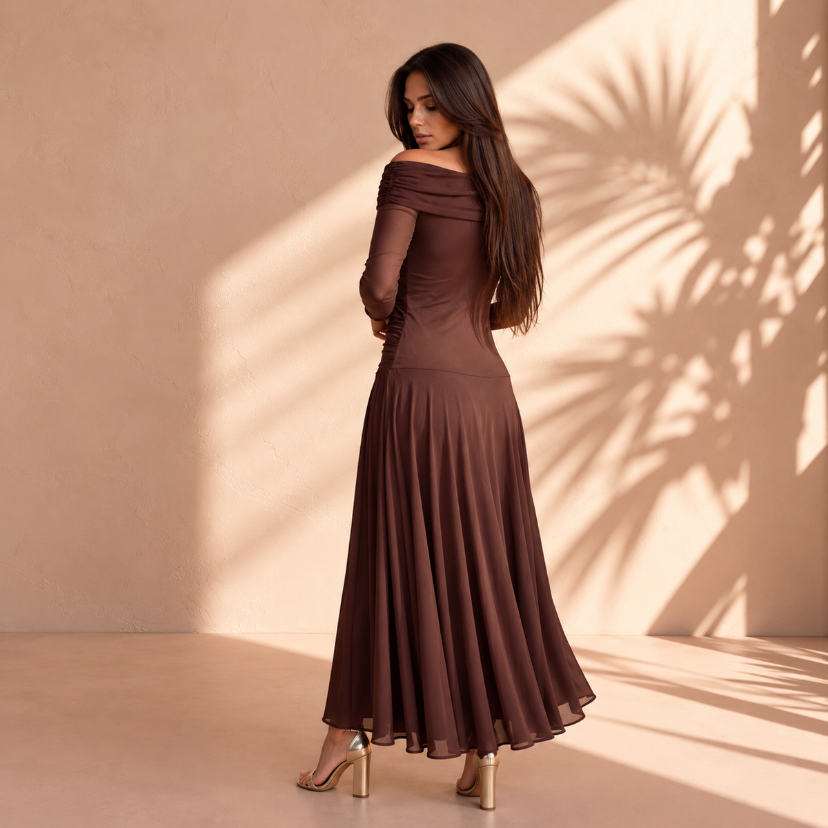 Vestido Teresa Marrón