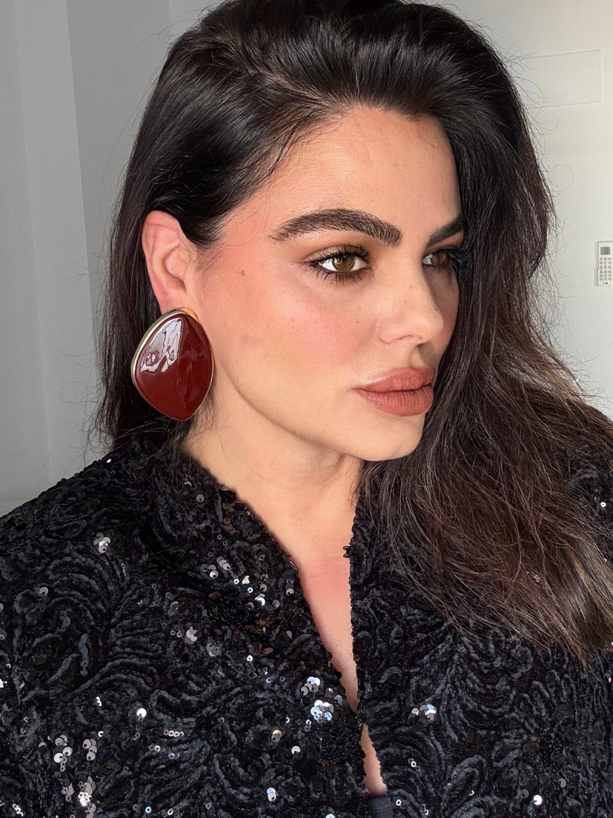 Pendientes Eleonora marrón