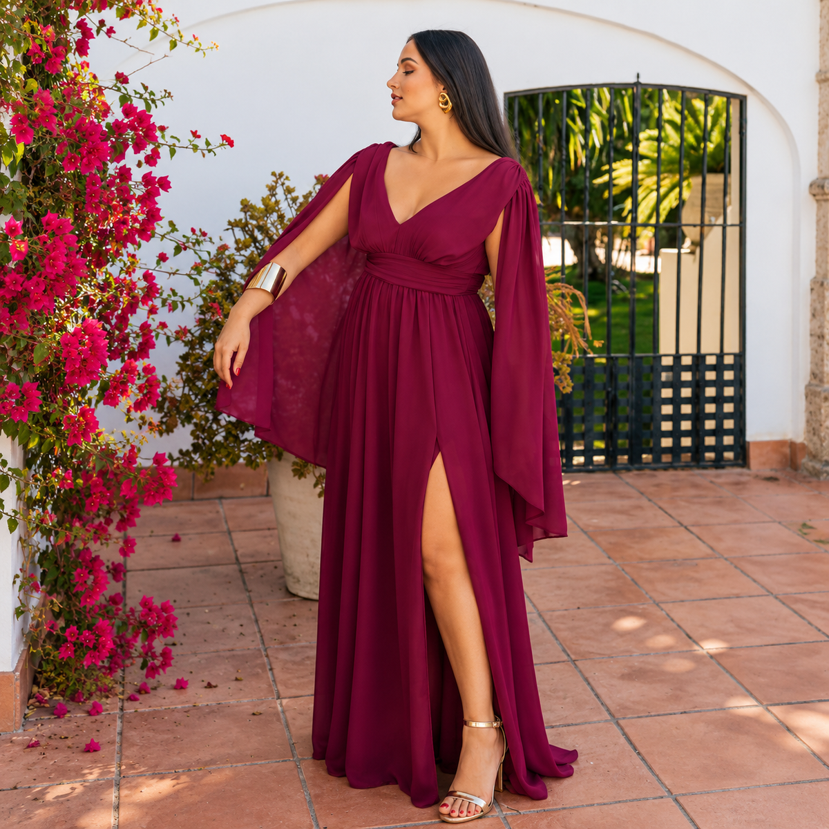 Vestido Telma Burdeos