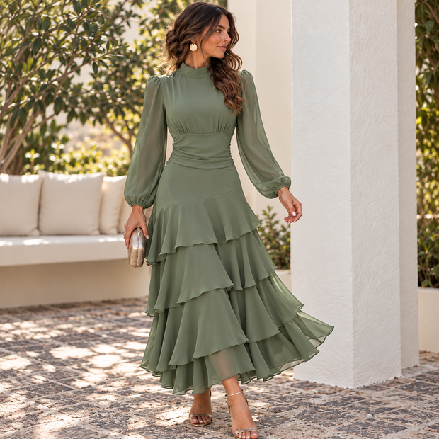 Vestido Ornella Verde Salvia