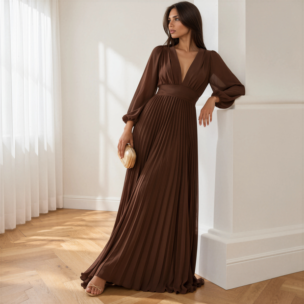 Vestido Valeria Marrón