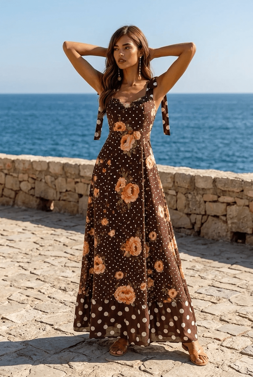 Vestido Guadiana Marrón