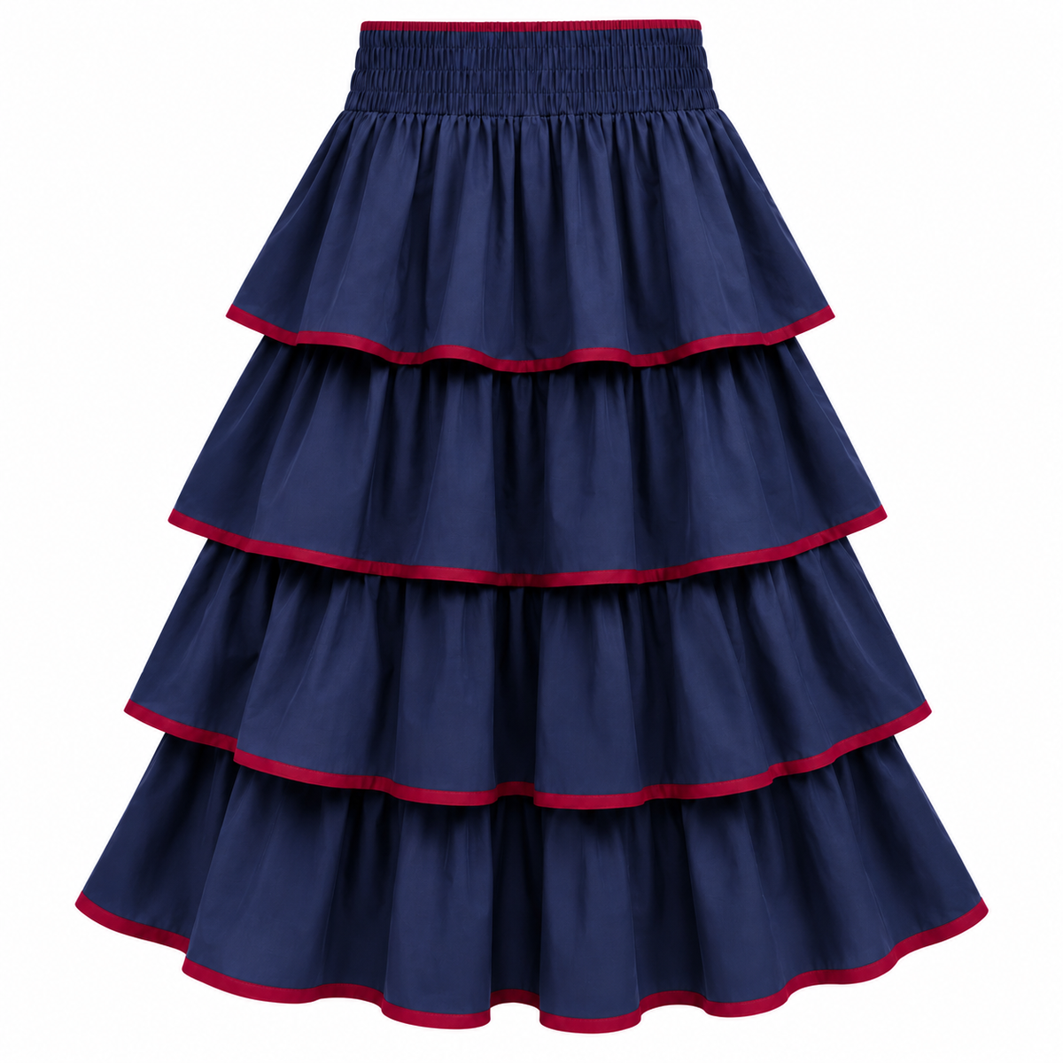Falda Lía volantes Azul Marino