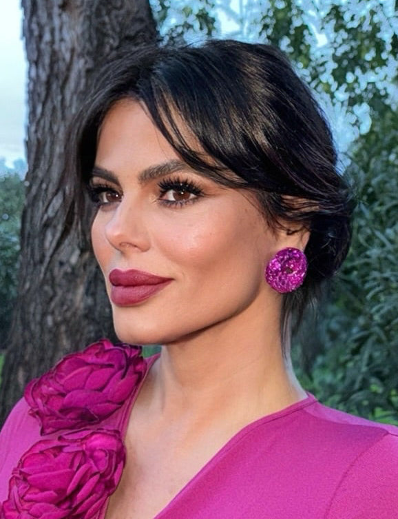 Pendientes Eliah fucsia