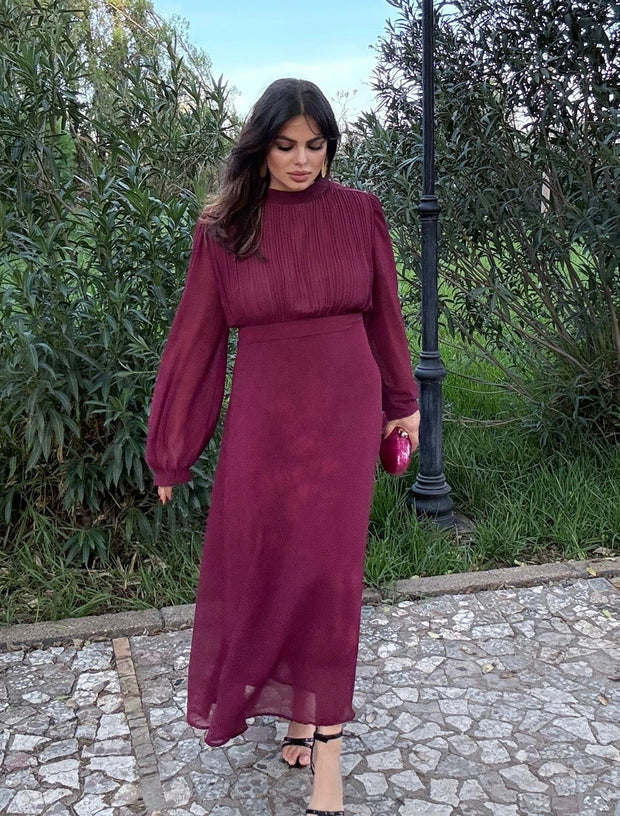 Vestido Habana Burdeos