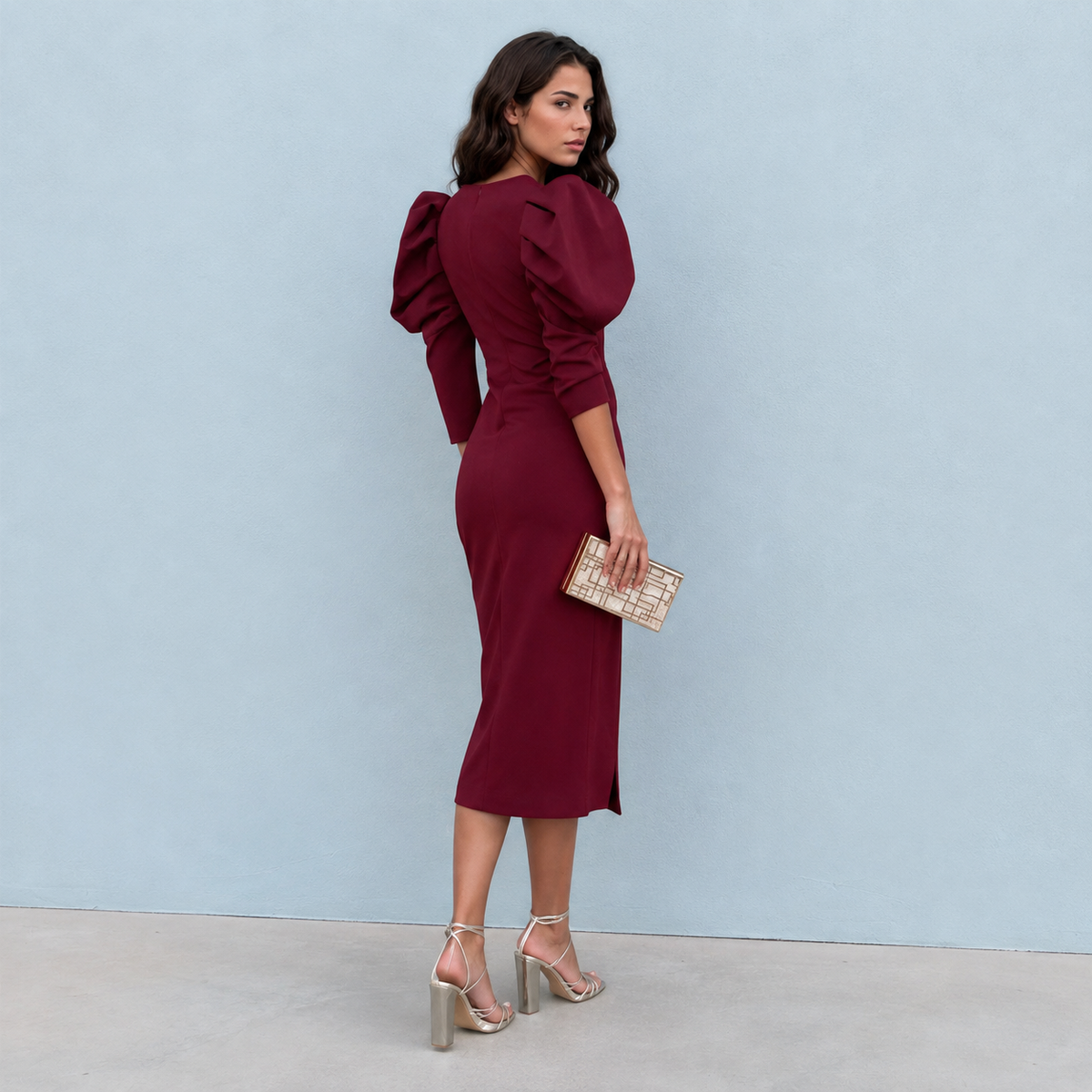 Vestido Mía Burdeos