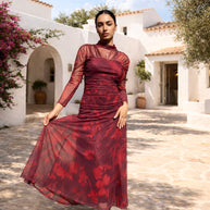 Vestido Meye Burdeos