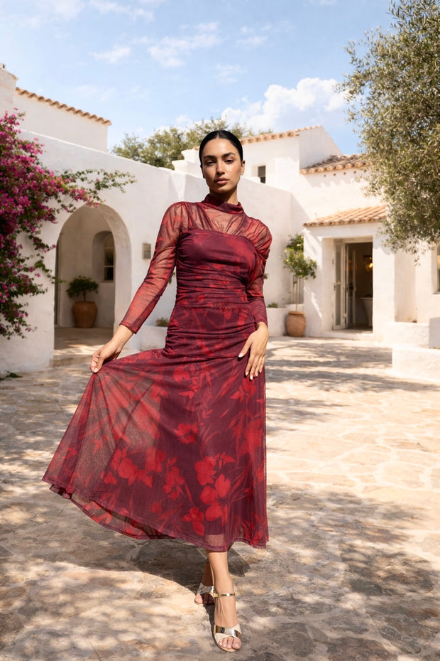 Vestido Meye Burdeos