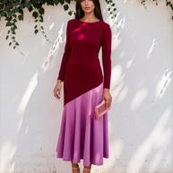 Vestido Clarissa Otoño Burdeos/malva