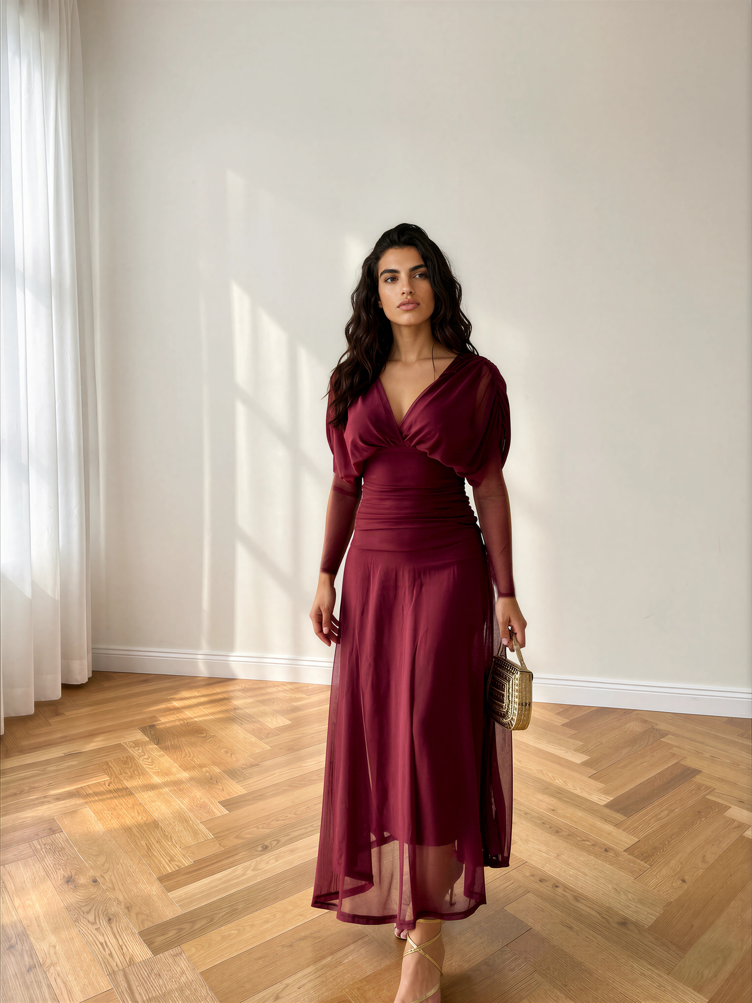 Vestido Talía Rojo Vino