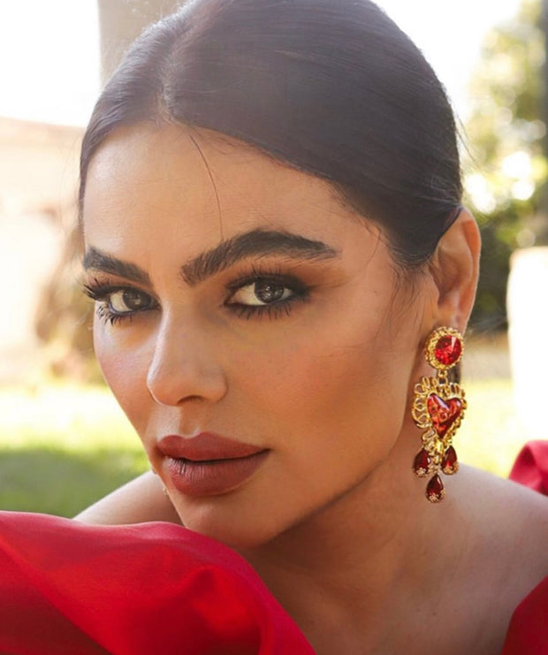 Pendientes corazón viviana