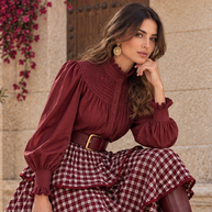 Falda  Verona Burdeos