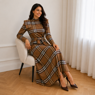 Vestido Mabel camel