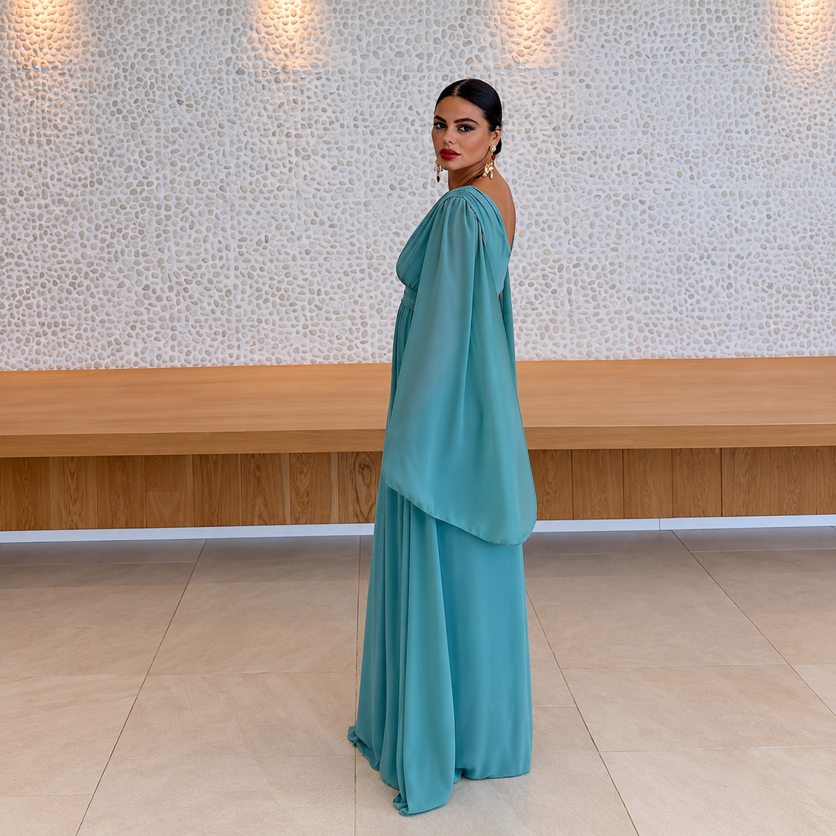 Vestido Telma Agua Marina