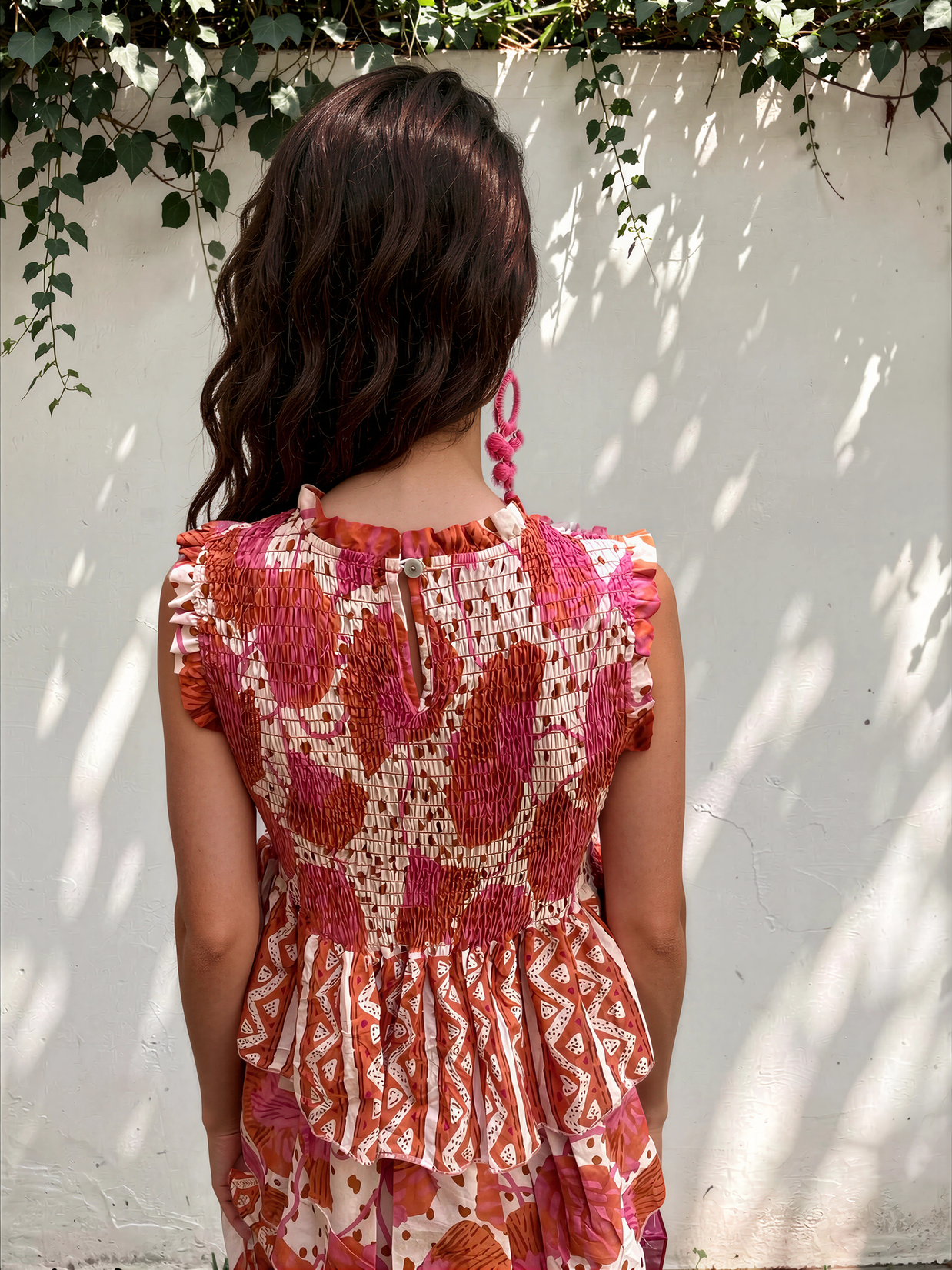 Vestido Tamara Blanco/Teja
