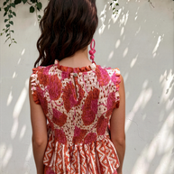 Vestido Tamara Blanco/Teja