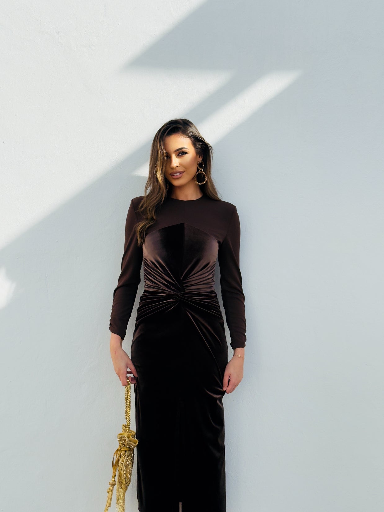 Vestido Carmela Marrón