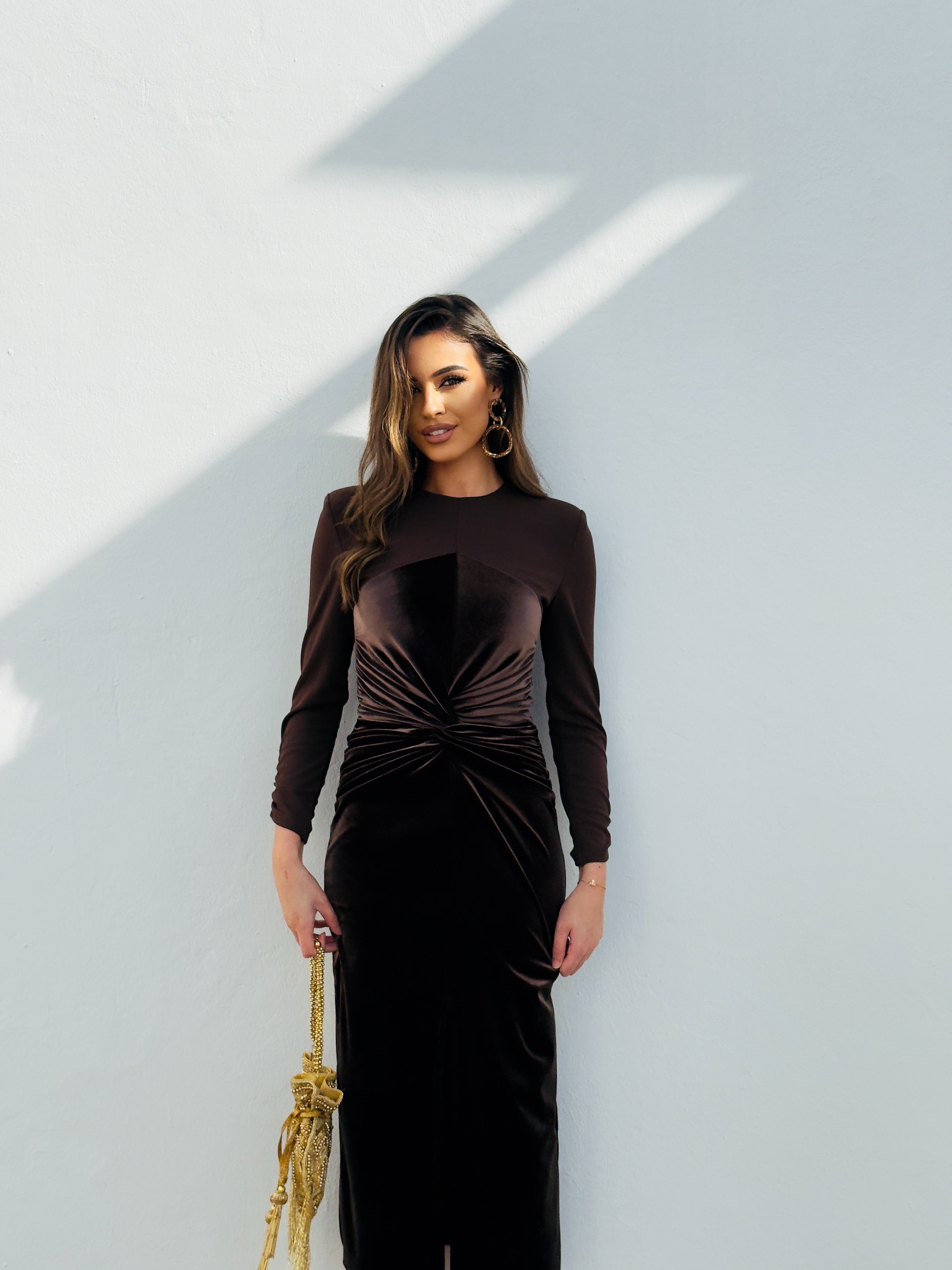 Vestido Carmela Marrón