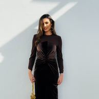 Vestido Carmela Marrón