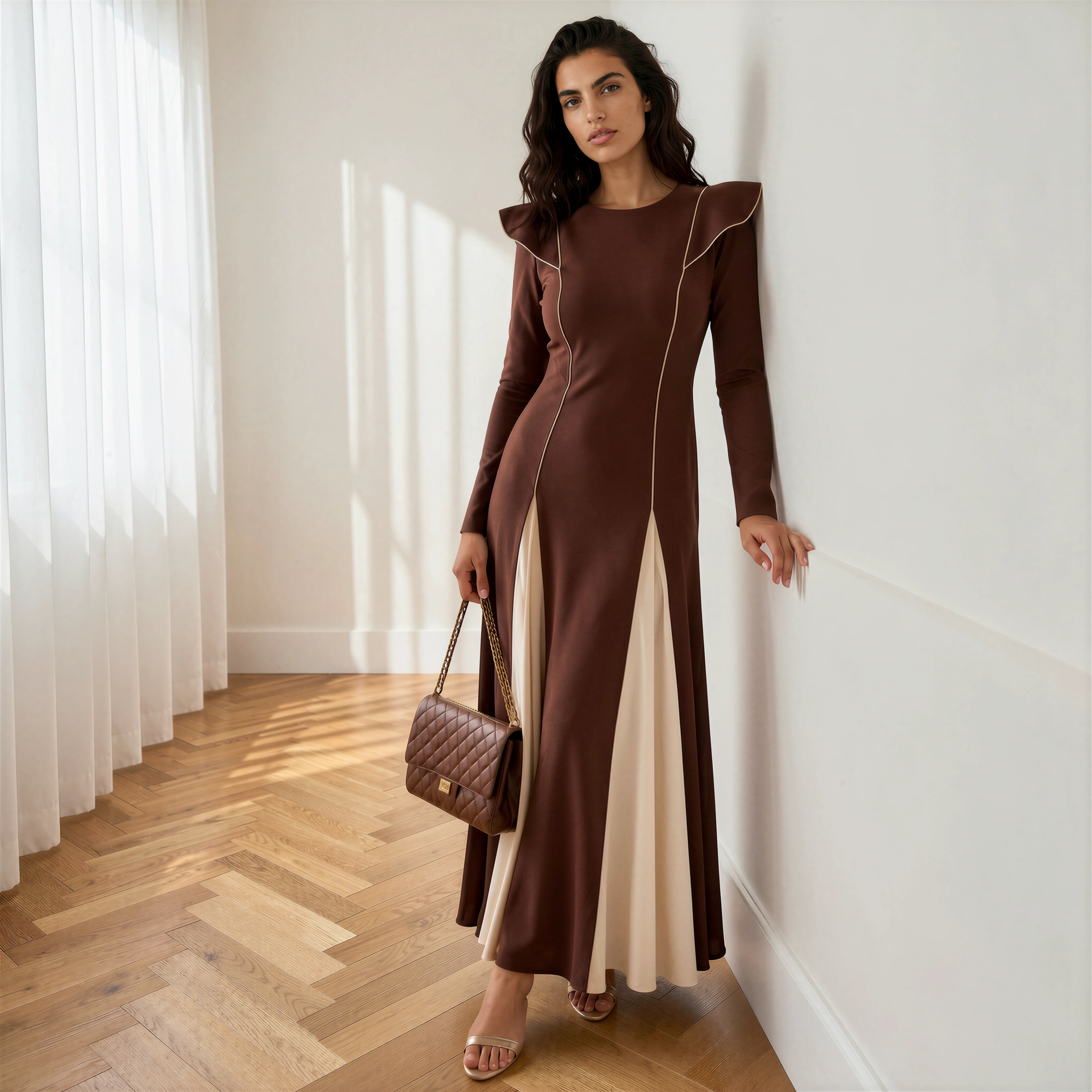 Vestido Martina Marrón