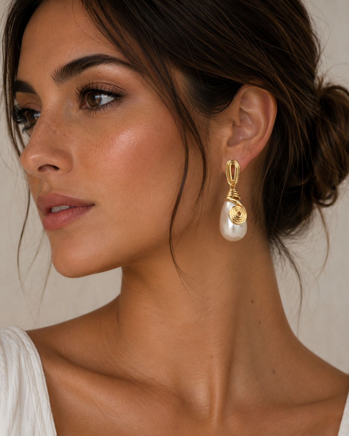 Pendientes Gota Perlas Grecia