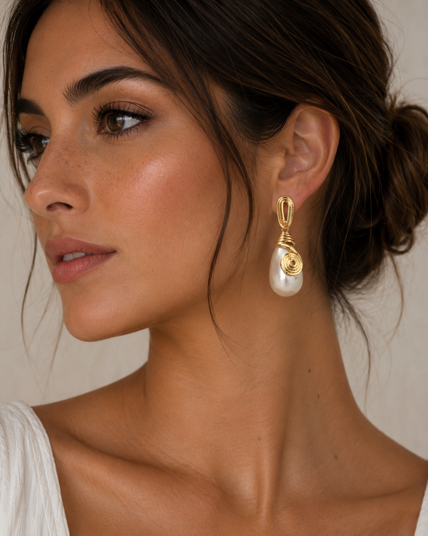Pendientes Gota Perlas Grecia