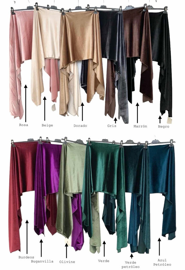 Capa de terciopelo multiposicion clásica