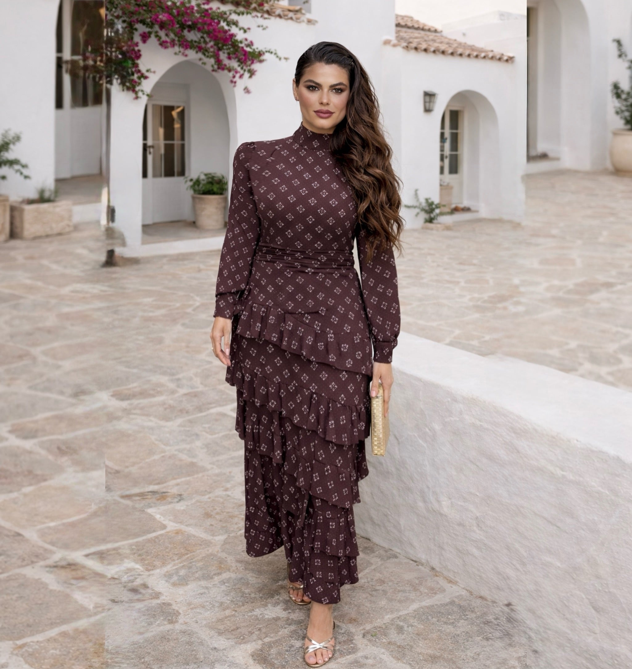 Vestido Marta marrón