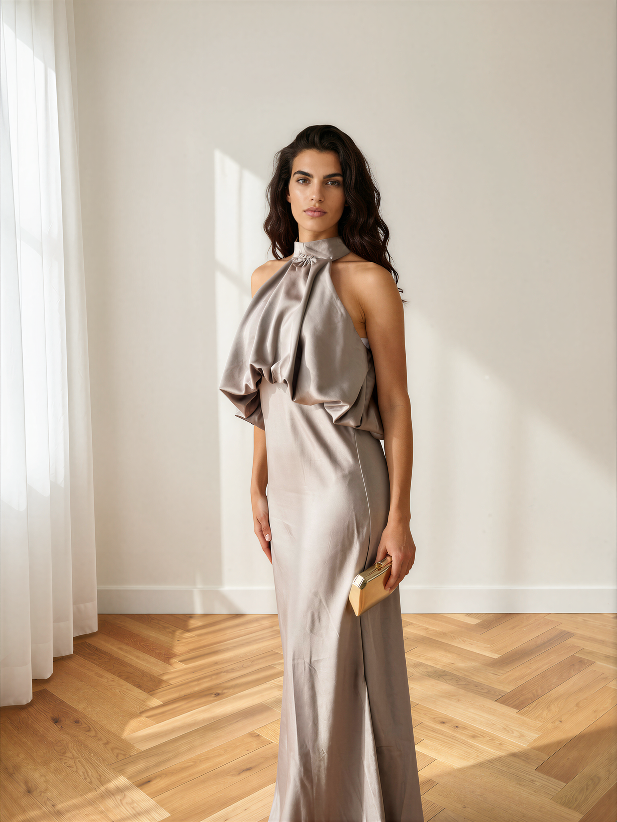 Vestido Sibila champán
