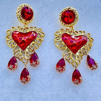 Pendientes corazón viviana