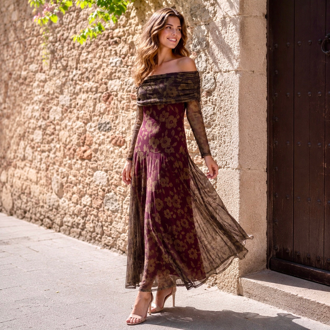 Vestido Catrina vino