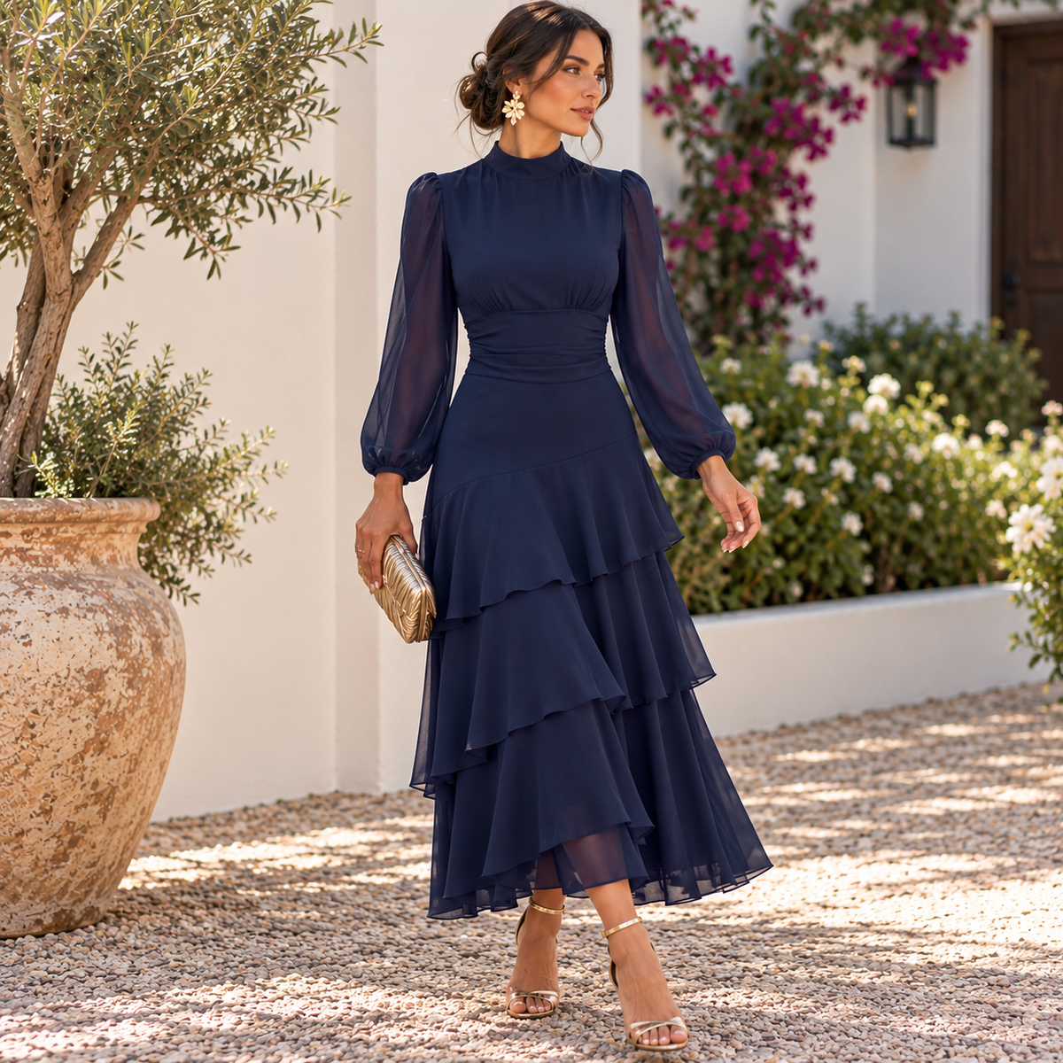Vestido Ornella Azul Marino
