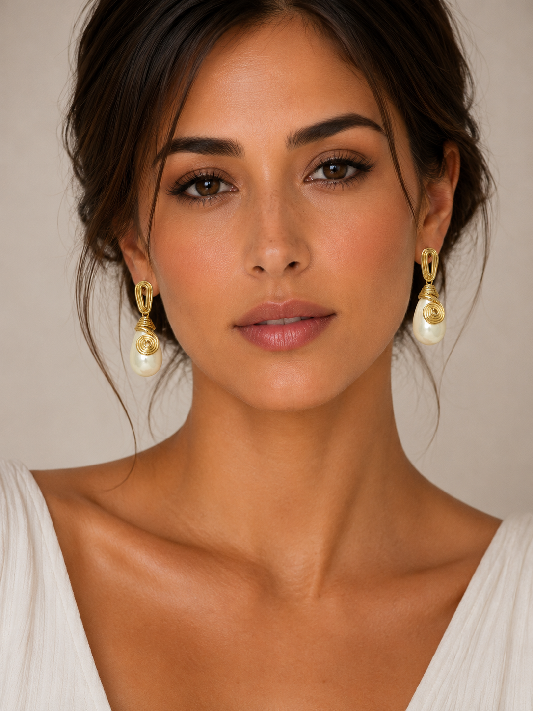 Pendientes Gota Perlas Grecia