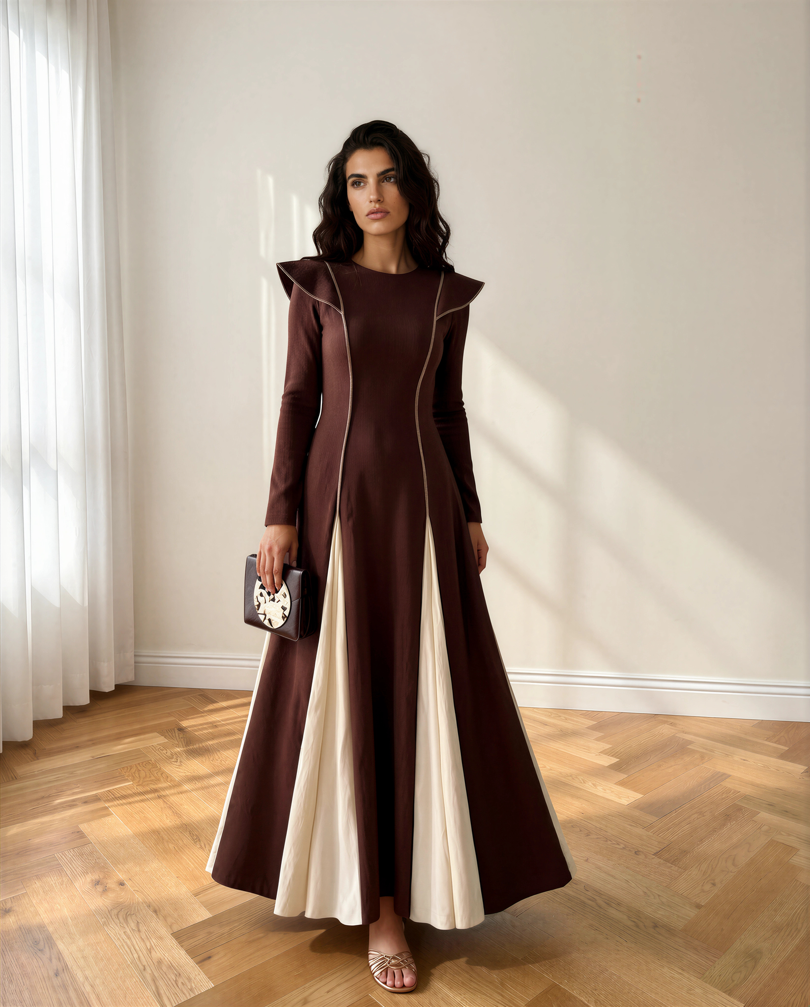 Vestido Martina Marrón