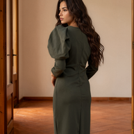 Vestido Mia verde oliva