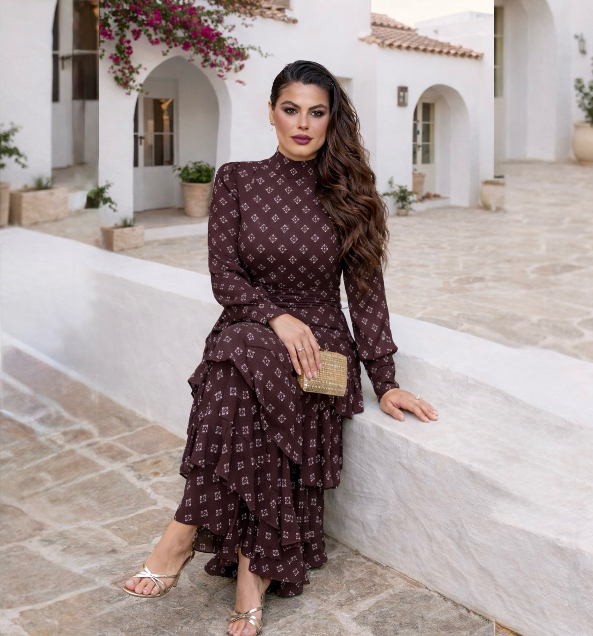 Vestido Marta marrón