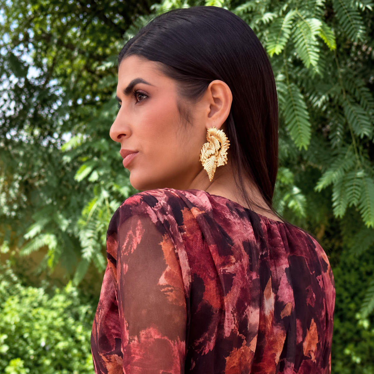 Pendientes Dina hojas