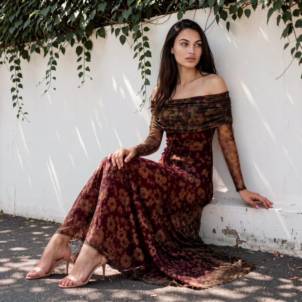 Vestido Catrina vino