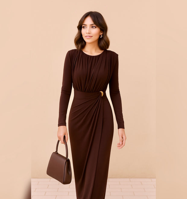 Vestido Lourdes Marrón